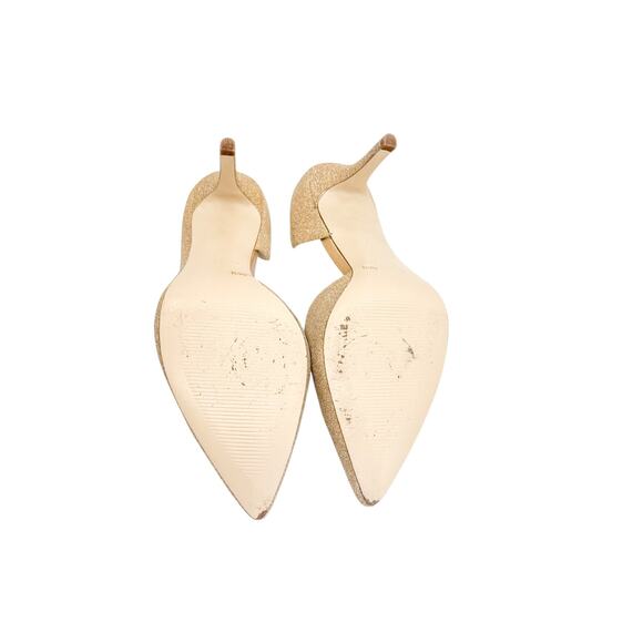 BCBG Women’s Gold Glitter D’Orsay Stiletto Heels – Size 8 - Picture 7 of 8